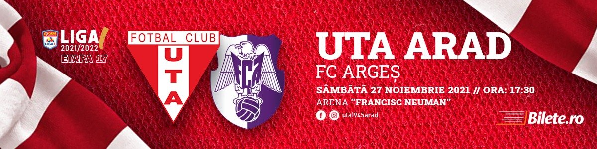 bilete UTA Arad - FC Arges - CASA Liga 1