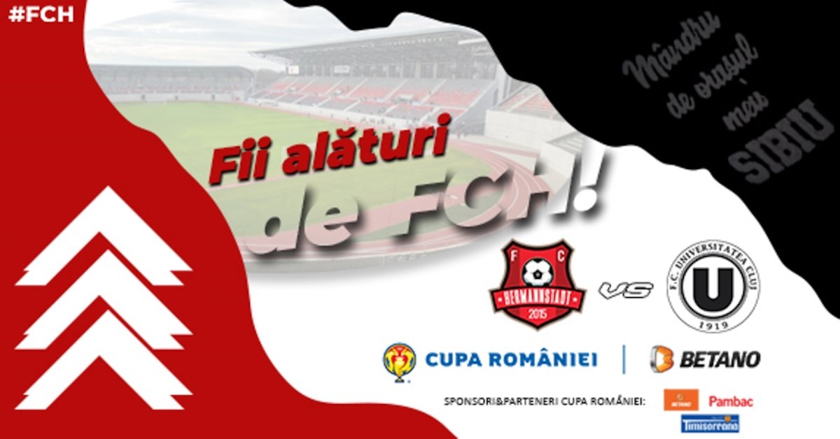 bilete FC Hermannstadt - FC Universitatea Cluj - Cupa Romaniei