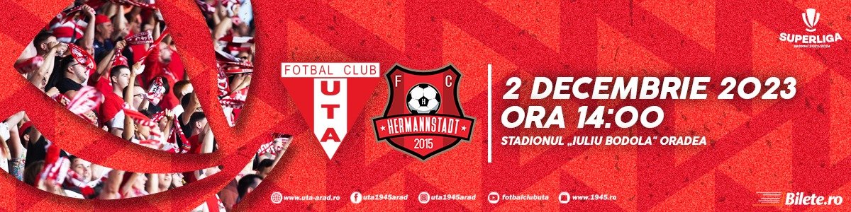 bilete UTA Arad - FC Hermannstadt