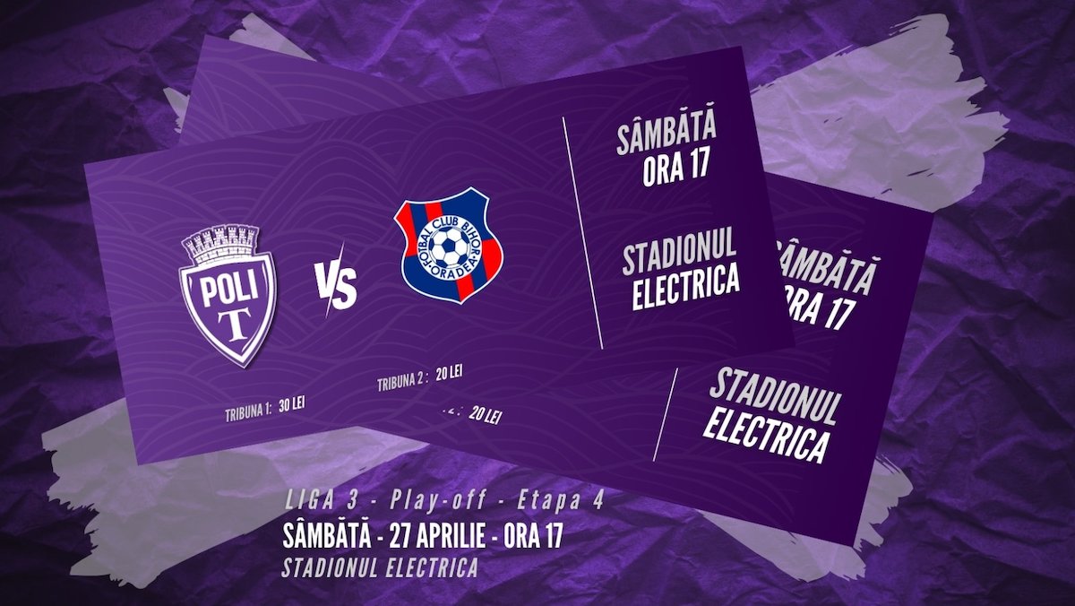 bilete SSU POLITEHNICA TIMISOARA - FC BIHOR ORADEA