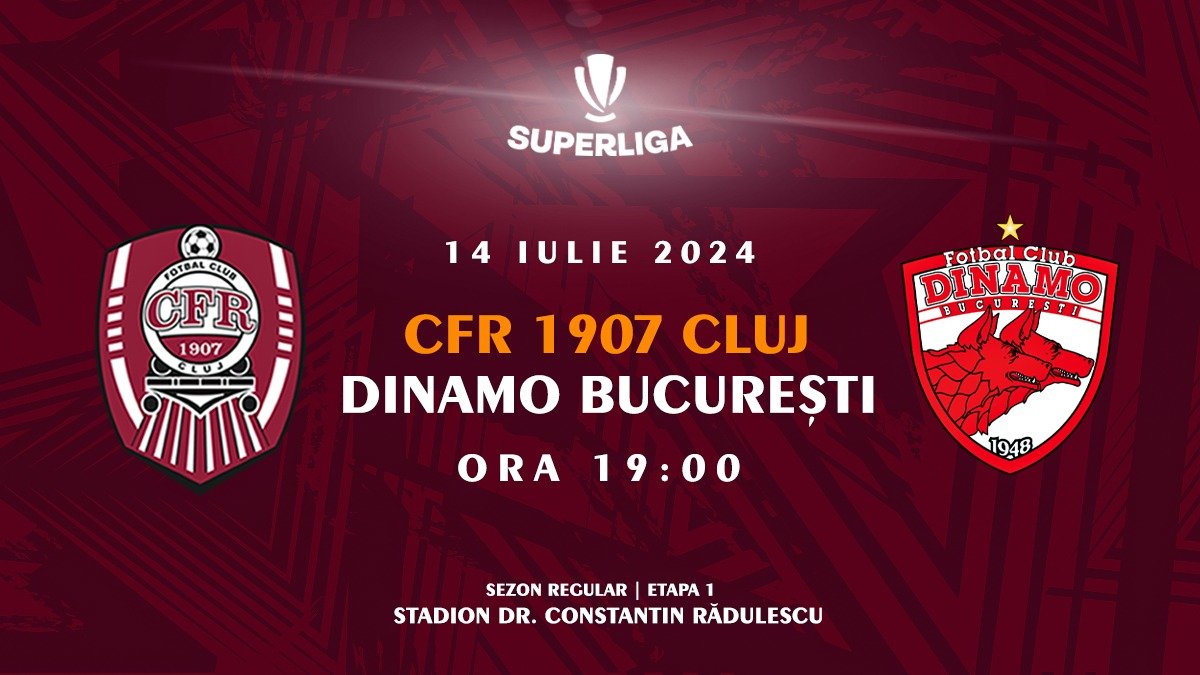 bilete CFR 1907 Cluj - Dinamo Bucuresti