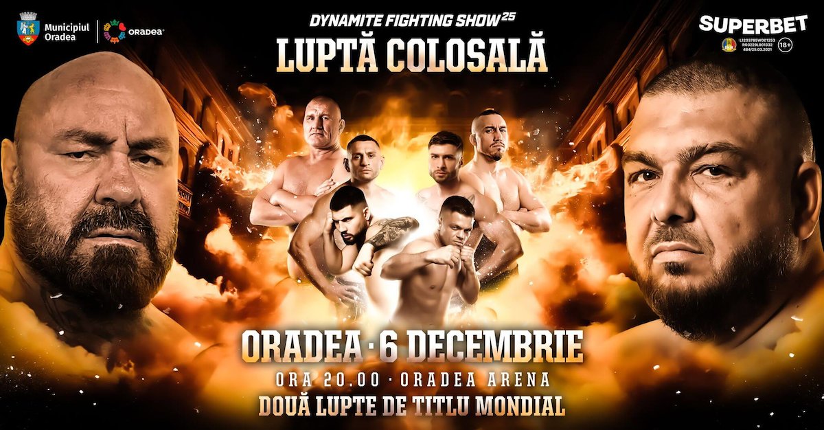 bilete Dynamite Fighting Show 25 Oradea – Lupta Colosala