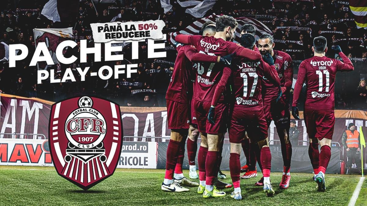 bilete PACHET Play-OFF CFR 1907 Cluj