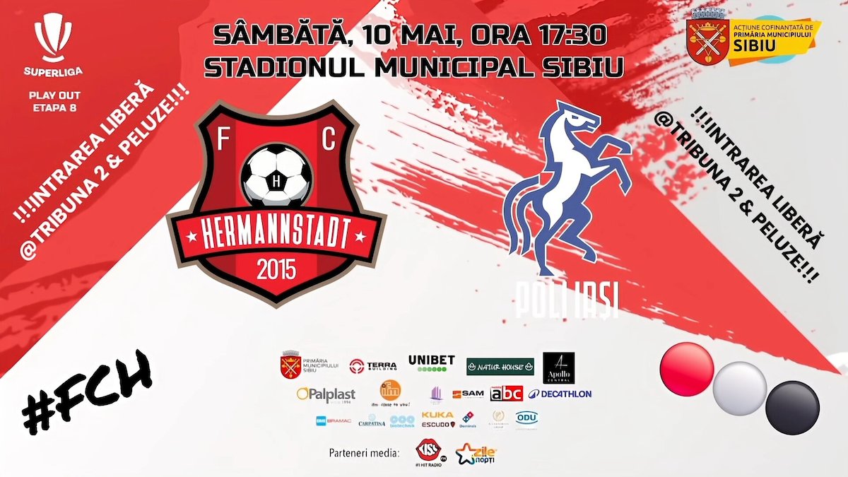 bilete FC Hermannstadt - Poli Iasi