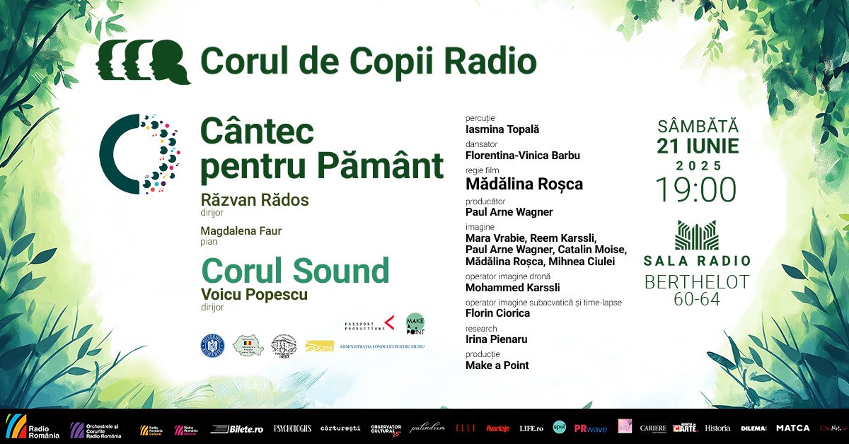 bilete CORUL DE COPII RADIO - Cantec pentru Pamant