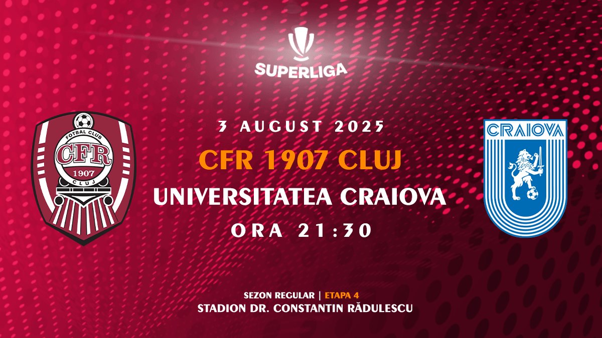 bilete CFR 1907 CLUJ - Universitatea Craiova