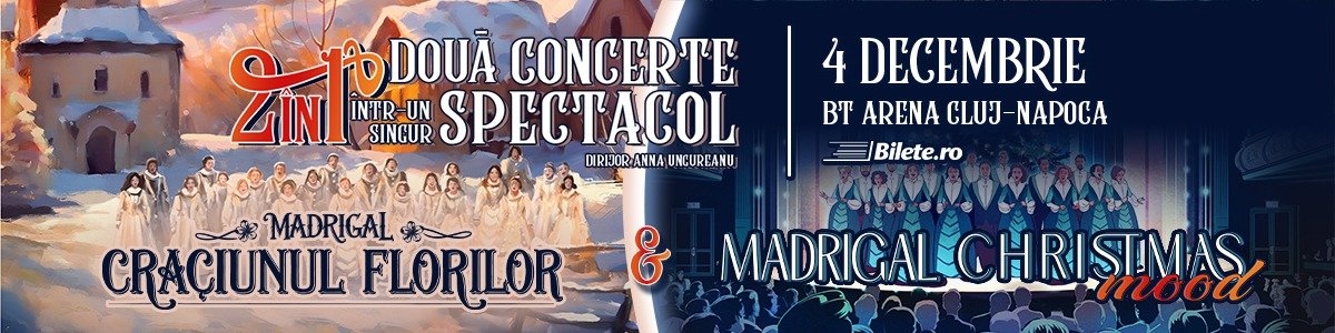 bilete MADRIGAL DE CRĂCIUN | 2 în 1 la Cluj