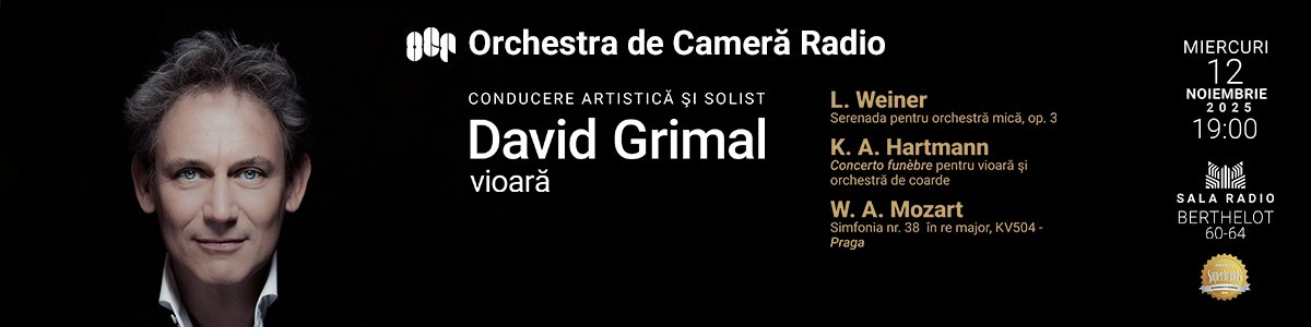bilete David Grimal – Orchestra de Cameră Radio