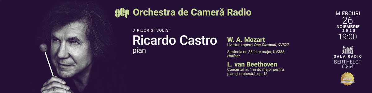 bilete Ricardo Castro - ORCHESTRA DE CAMERĂ RADIO - Mozart, Beethoven