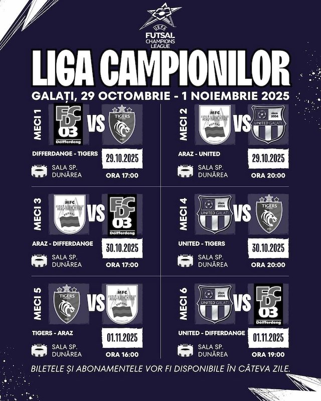 bilete UEFA Futsal Champions League