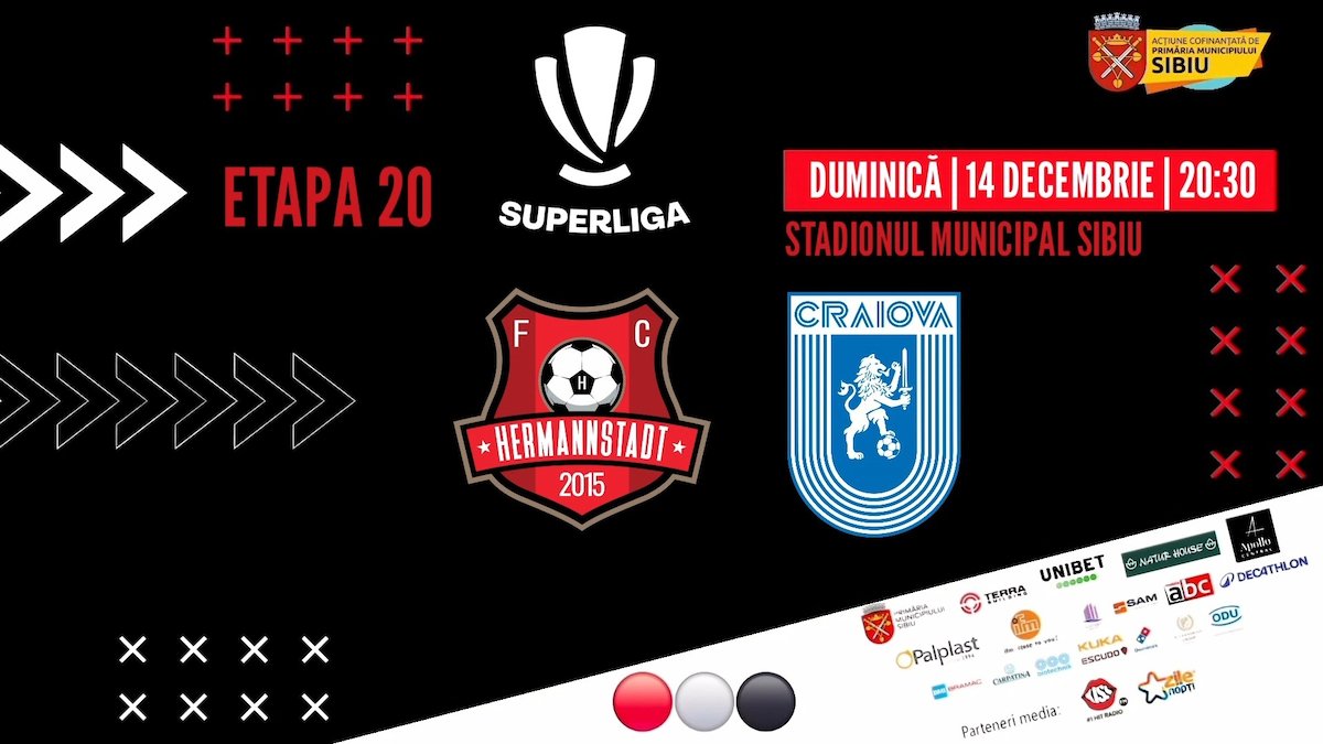 bilete FC Hermannstadt - Universitatea Craiova