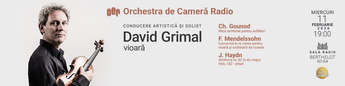 bilete David Grimal – Orchestra de Cameră Radio