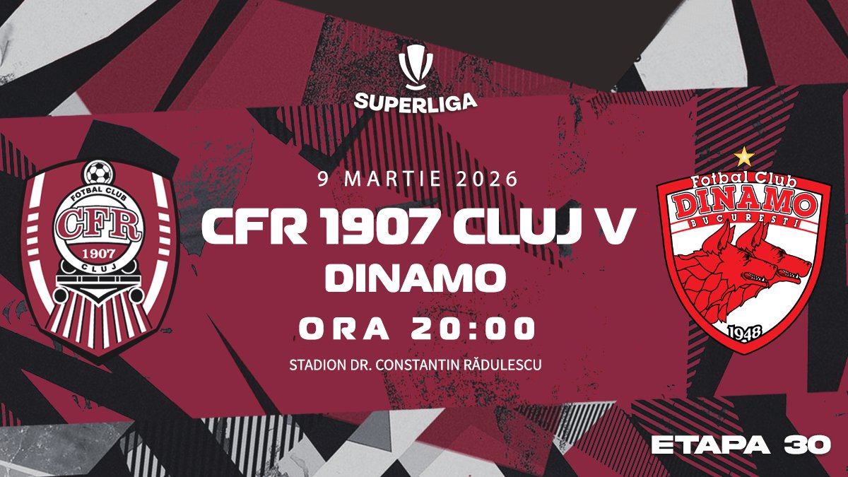 bilete CFR 1907 Cluj - Dinamo Bucuresti