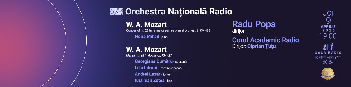 bilete ONR, Radu Popa, Program Mozart