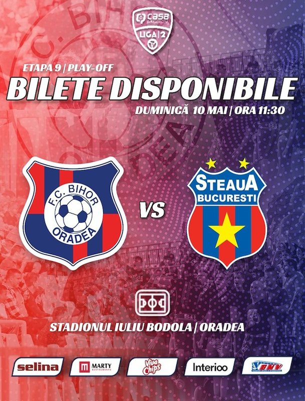 bilete FC Bihor Oradea vs Steaua Bucuresti
