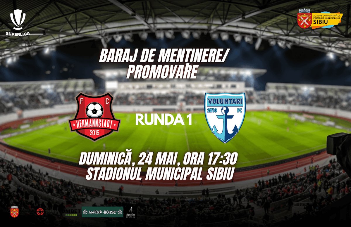 bilete FC Hermannstadt - FC Voluntari