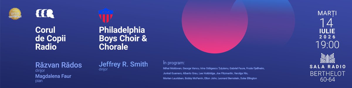 bilete Corul de Copii Radio – Philadephia Boys Choir & Chorale