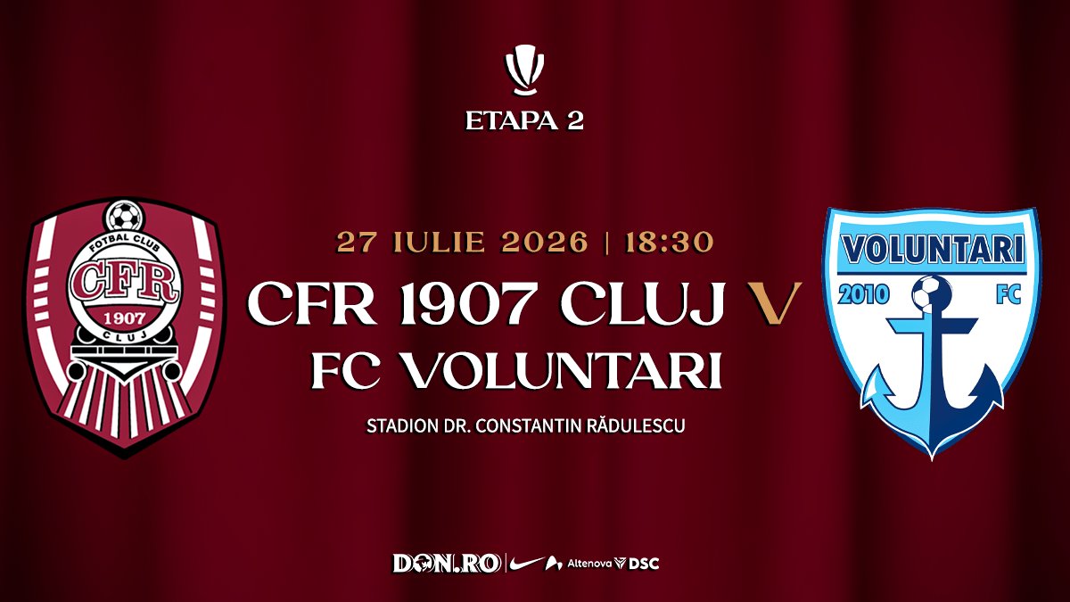 bilete CFR 1907 Cluj - FC Voluntari