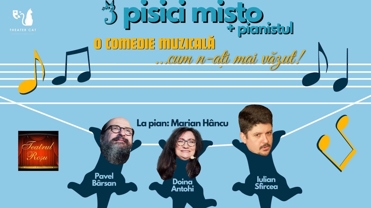 bilete Trei pisici mișto și un pianist