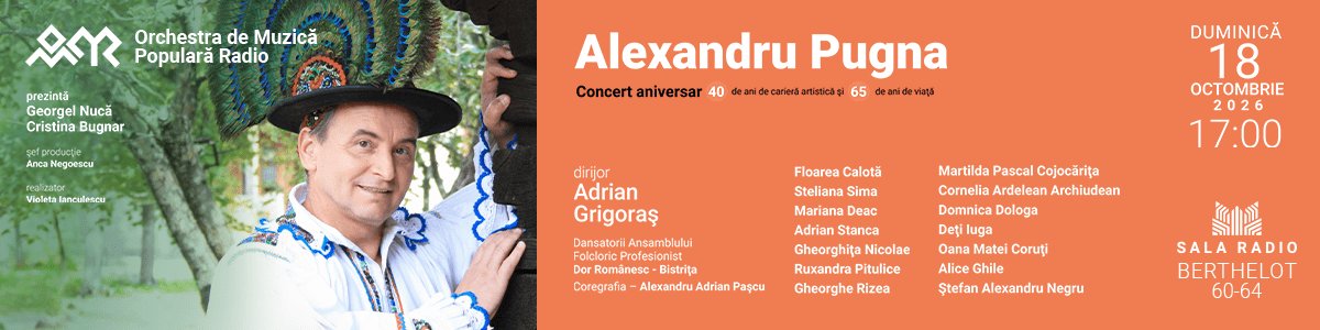 bilete Concert aniversar Alexandru Pugna