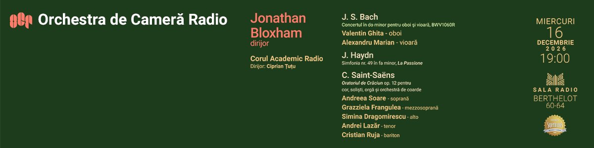 bilete C. Saint-Saens: Oratoriul de Craciun - ORCHESTRA DE CAMERA RADIO