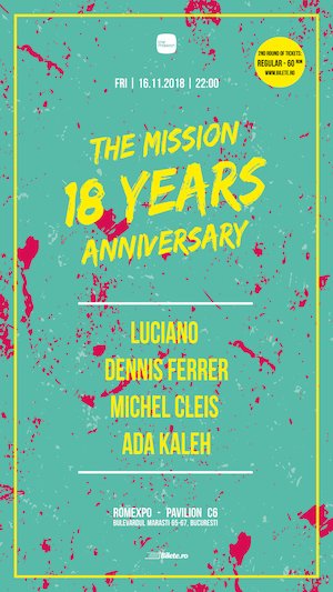 Bilete la  The Mission 18 Years Anniversary