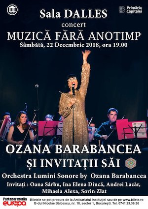 Bilete la  Concert Ozana Barabancea - Muzica Fara Anotimp