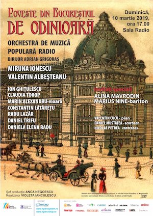 Bilete la  ORCHESTRA DE MUZICĂ POPULARĂ -Concert “Poveste din Bucureştiul de odinioară