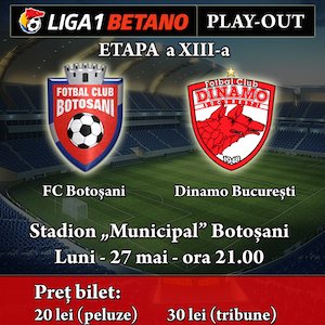 Bilete la  FC Botosani - FC Dinamo