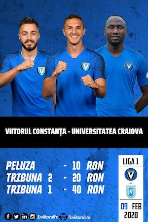 Bilete la  FC VIITORUL - UNIVERSITATEA CRAIOVA - CASA Liga 1