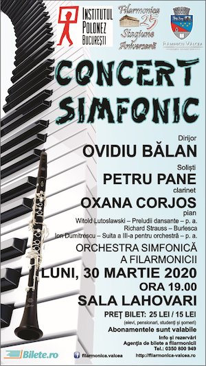 Bilete la  Concert Simfonic la Valcea