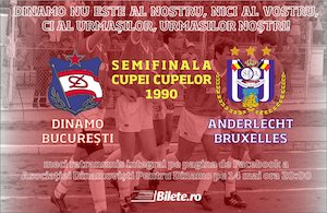 Bilete la Semifinala Cupei Cupelor 1990 Dinamo - Anderlecht