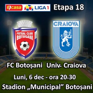 Bilete la FC Botosani - Universitatea Craiova - CASA Liga 1