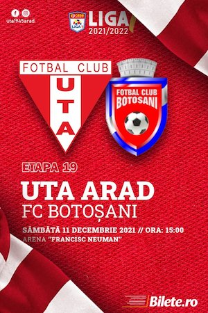 Bilete la UTA ARAD - FC Botosani - CASA Liga 1