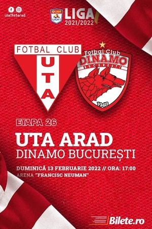 Bilete la UTA Arad - FC Dinamo - CASA Liga 1