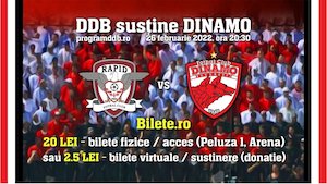 Bilete la DDB Sustine Dinamo Derby FC Rapid vs FC Dinamo