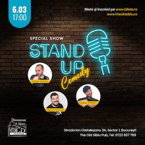 Bilete la Stand up Comedy cu Cristian Dumitru,Marius Covache,Bogdan Zloteanu