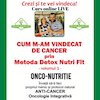 bilete Curs online live Onco -Nutritie si Onco-Fitoterapie