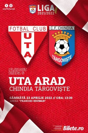 Bilete la UTA Arad - AFC Chindia Targoviste