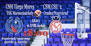 Bilete la CSM Targu-Mures – CSM CSU Oradea 2 - Baschet