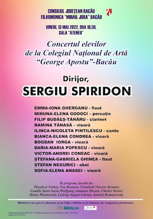 Bilete la  Concertul elevilor de la Colegiul National de Arta George Apostu