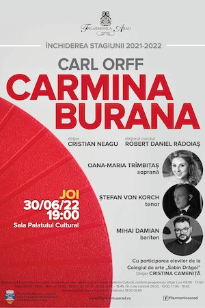 Bilete la  CARL ORFF CARMINA BURANA-Filarmonica Arad