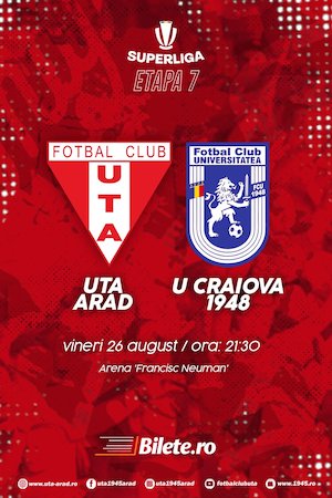 Bilete la UTA ARAD - FC Universitatea Craiova 1948 - SUPERLIGA