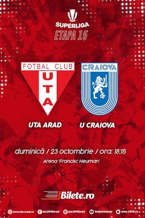 Bilete la  UTA Arad - UNIVERSITATEA Craiova - SUPERLIGA - ETAPA XV