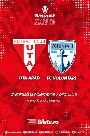 Bilete la  UTA Arad - FC Voluntari - SUPERLIGA - ETAPA XX