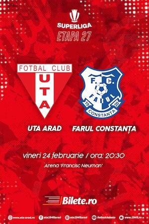 Bilete la  UTA Arad - FC FARUL Constanța - SUPERLIGA - ETAPA XXVII