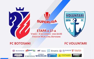 Bilete la AFC Botosani - FC Voluntari - SUPERLIGA