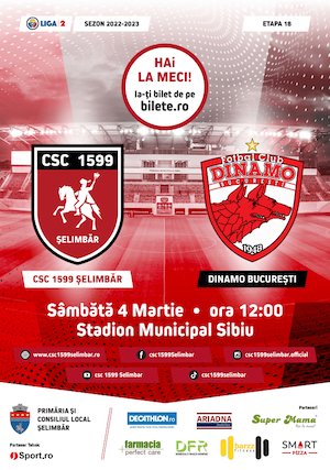 Bilete la  CSC Selimbar - Dinamo Bucuresti - Liga 2