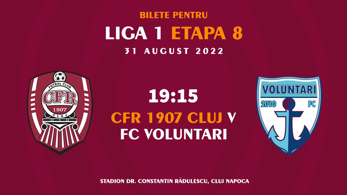 CFR Cluj - FC Voluntari - 31 aug 2022