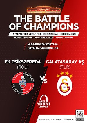Bilete la FK Csíkszerda VS Galatasaray AȘ - UEFA Youth League